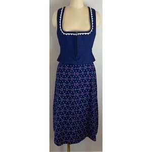 Eger Dirndl Traditional Baverian German 2-Piece Vest and Skirt Set Oktoberfest